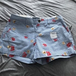 Old Navy floral and striped shorts